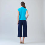 Clara Sunwoo Surplice Crossover Top | Turquoise - Juli's Wearable Art