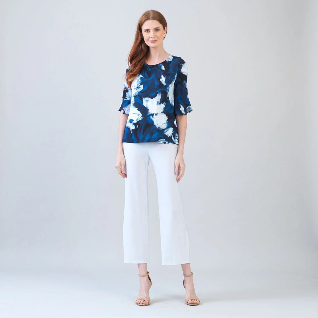 Clara Sunwoo Tulip Cuff Top | Midnight Peony