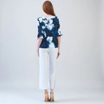 Clara Sunwoo Tulip Cuff Top | Midnight Peony - Juli's Wearable Art