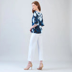 Clara Sunwoo Tulip Cuff Top | Midnight Peony - Juli's Wearable Art
