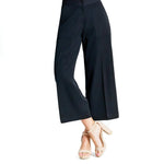 Clara Sunwoo Woven Twill - Zip Closure Front Pocket Cropped Trouser - Black - Juli's Wearable Art