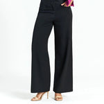 Clara Sunwoo Woven Twill - Zip Closure Wide Leg Pocket Trouser - Black - Juli's Wearable Art