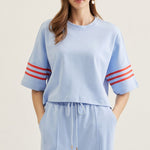Classic Cool Stripe Sleeve Top - Juli's Wearable Art