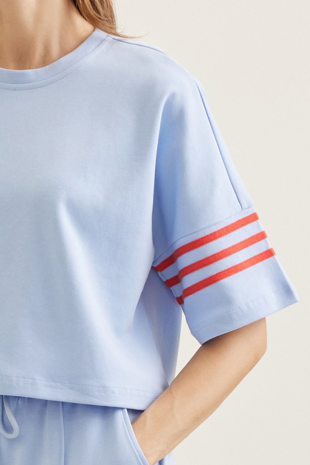 Classic Cool Stripe Sleeve Top - Juli's Wearable Art