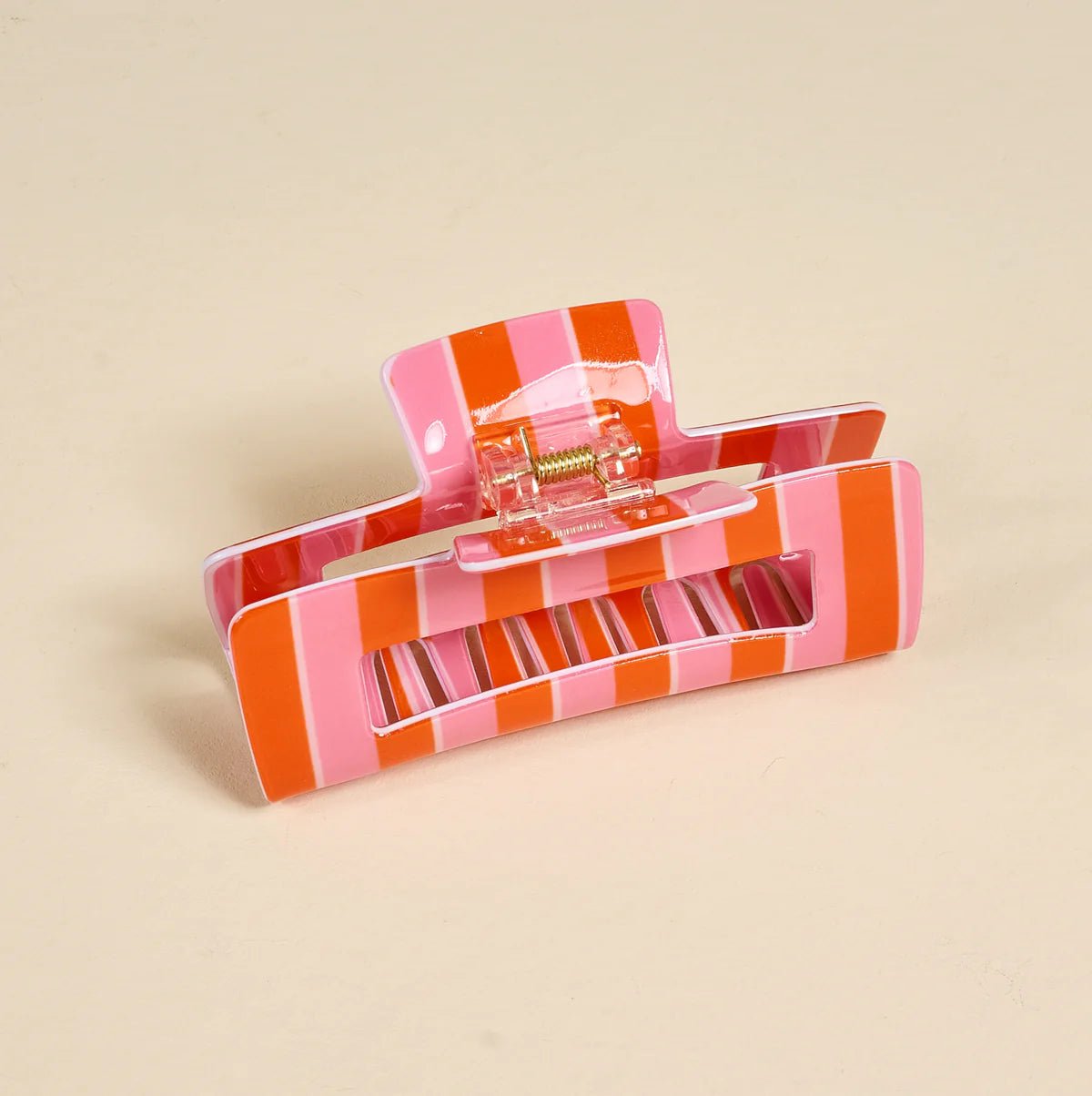 Claw Clip | Sicily Stripes Pink
