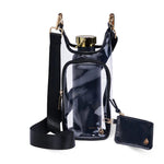 Clear HydroBag® Stadium with Black Trim and Matching Pouch - Juli's Wearable Art
