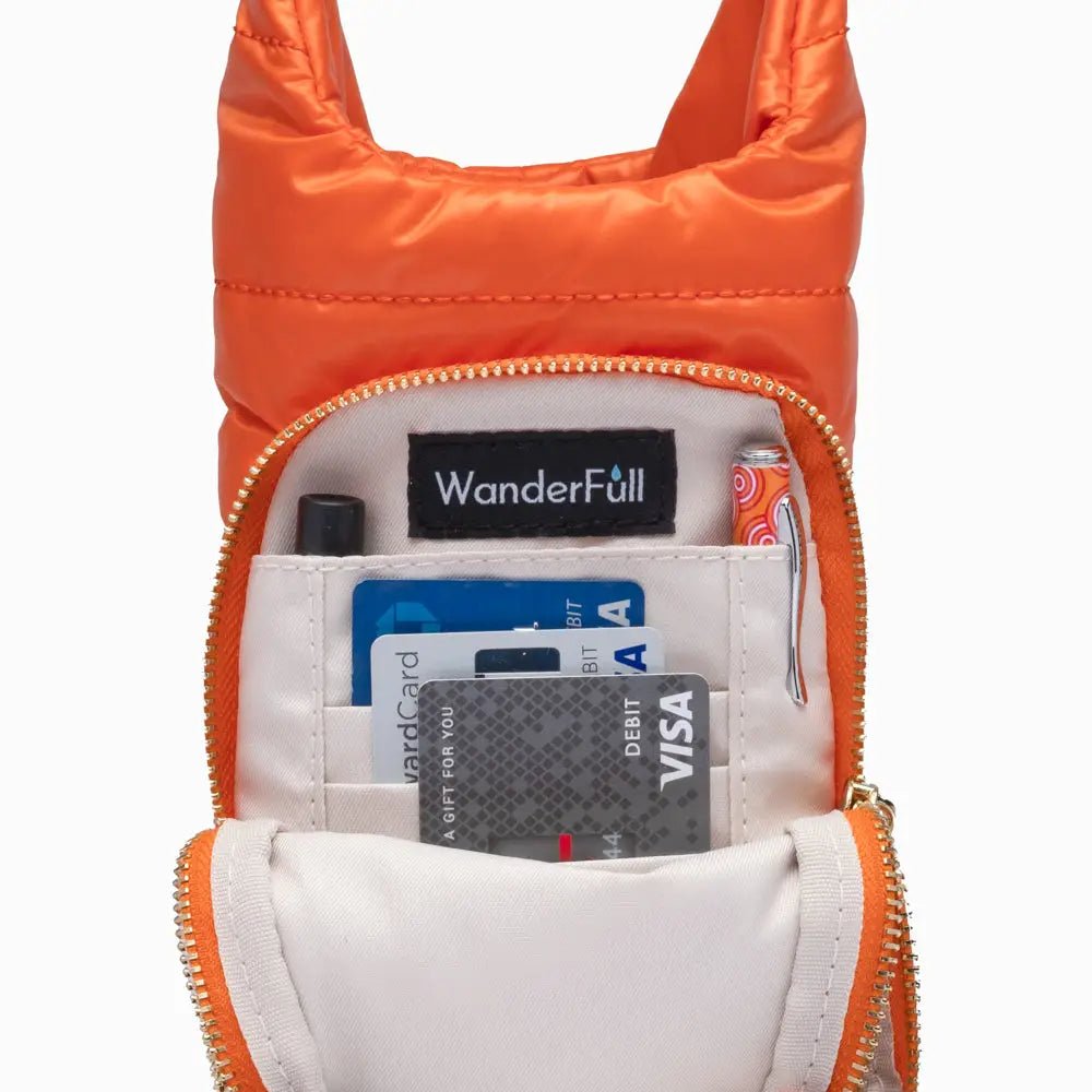Clementine Orange Matte Hydrobag® with Navy/Orange Strap - Juli's Wearable Art