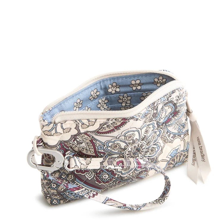 Clip & Zip Wristlet in Premium Cotton | Neutral Rhapsody - Juli's Wearable Art