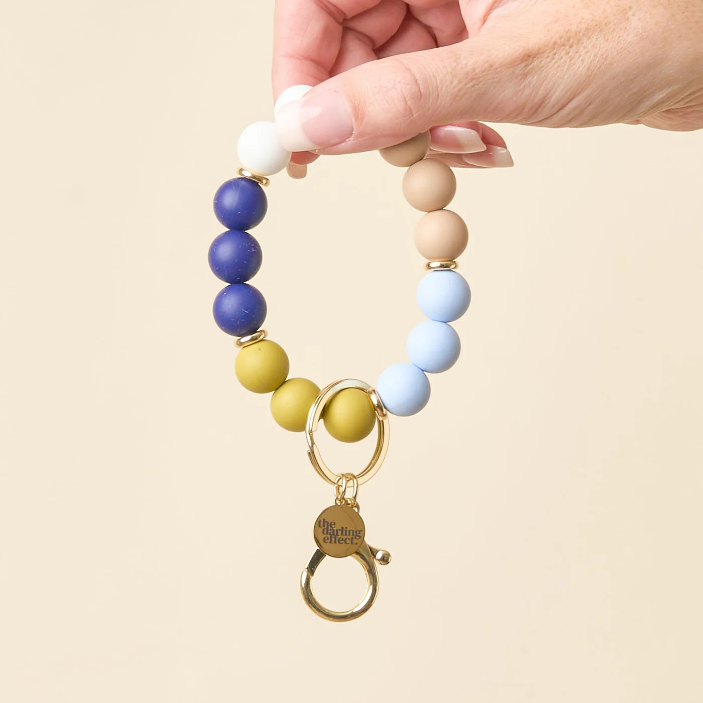 Hands-Free Silicone Beaded Key Chain Wristlet - Classic Coast