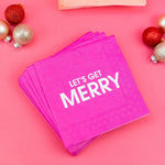 Cocktail Napkins | Let's Get Merry - Juli's Wearable Art
