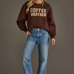 Coffee Weather Sweatshirt | Dark Brown - Juli's Wearable Art