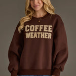 Coffee Weather Sweatshirt | Dark Brown - Juli's Wearable Art