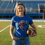 Colorful Graphic Bedford Bisons T-Shirt – Ladies Relaxed Fit - Juli's Wearable Art