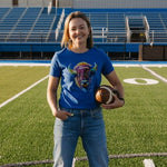Colorful Graphic Bedford Bisons T-Shirt – Ladies Relaxed Fit - Juli's Wearable Art