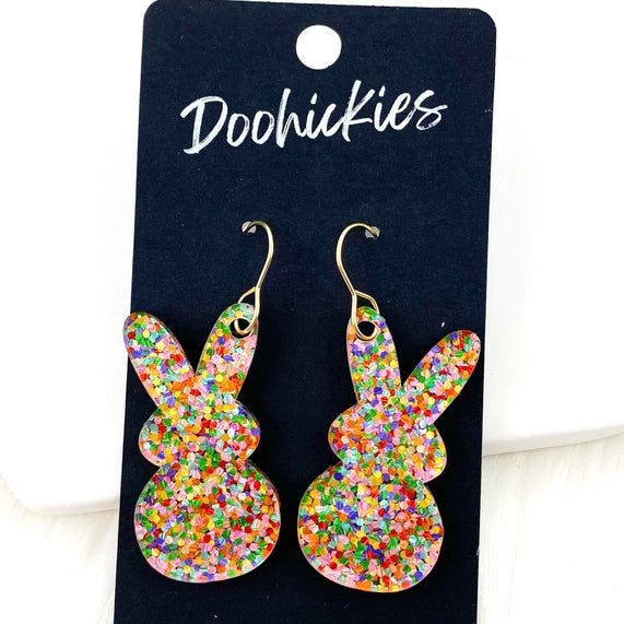 Confetti Marshmallow Bunnies - Easter Earrings - Juli's Wearable Art
