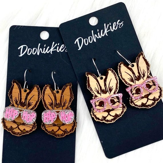 Cool Bunnies - Easter Earrings - Juli's Wearable Art