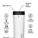 Corkcicle 17oz Commuter Cup - Matte Black - Juli's Wearable Art