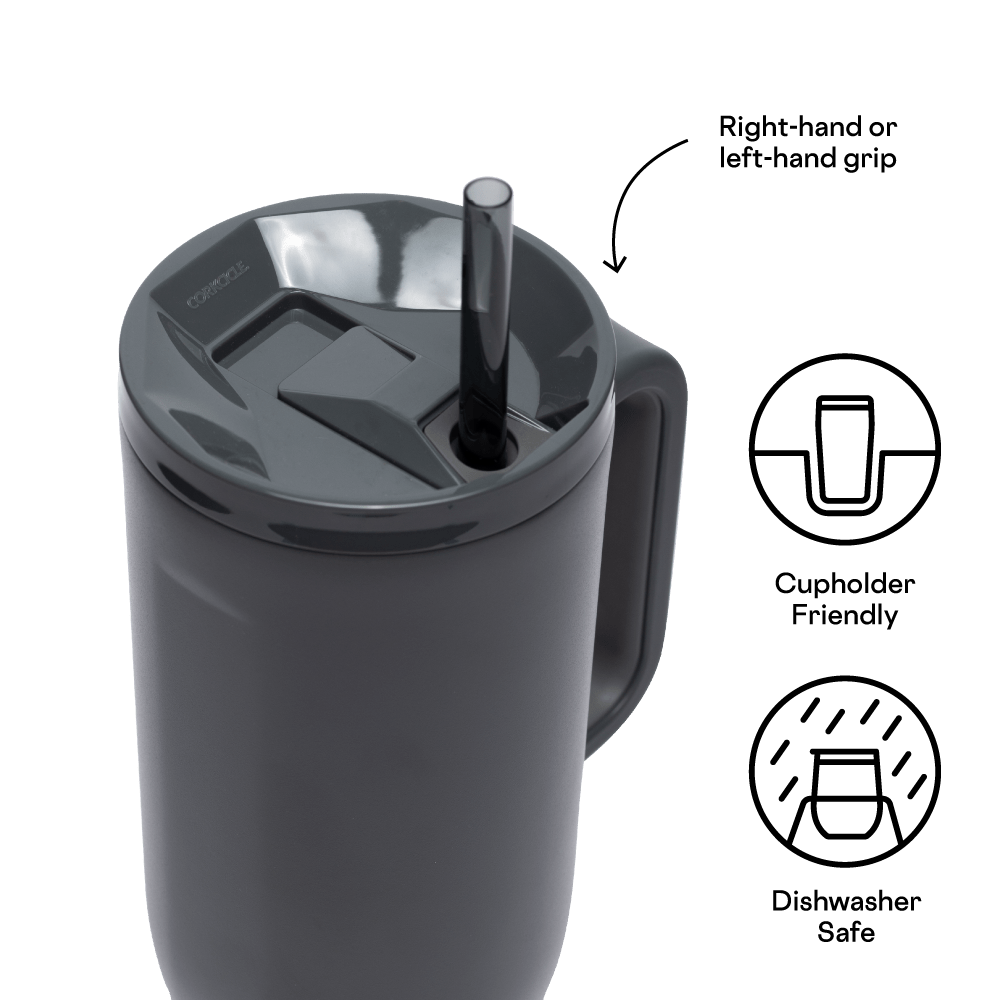 Corkcicle 40oz Cruiser Insulated Tumbler with Handle - Flint