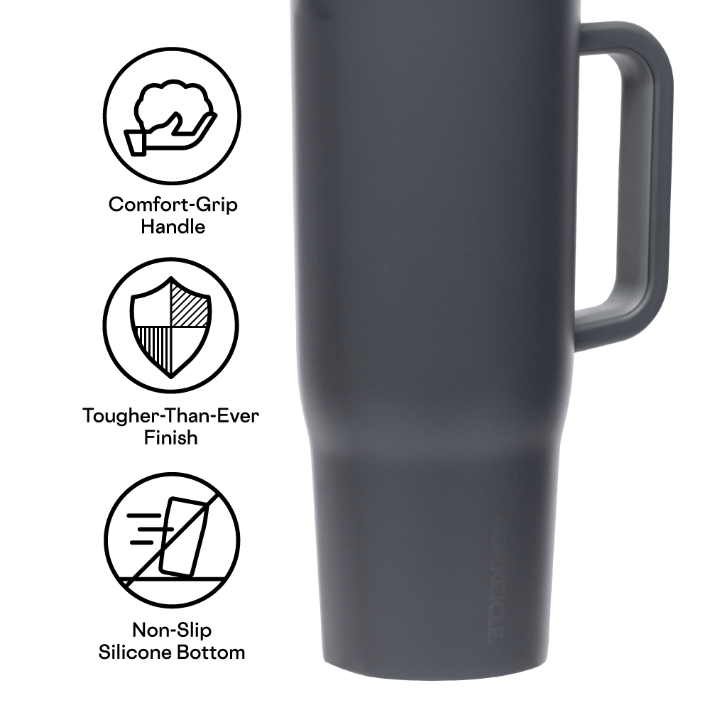 Corkcicle 40oz Cruiser Insulated Tumbler with Handle - Flint - Juli's Wearable Art