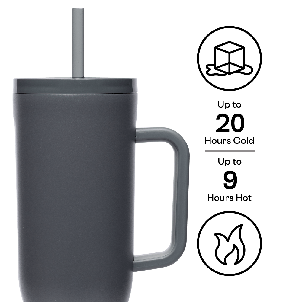 Corkcicle 40oz Cruiser Insulated Tumbler with Handle - Flint - Juli's Wearable Art