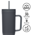 Corkcicle 40oz Cruiser Insulated Tumbler with Handle - Flint - Juli's Wearable Art