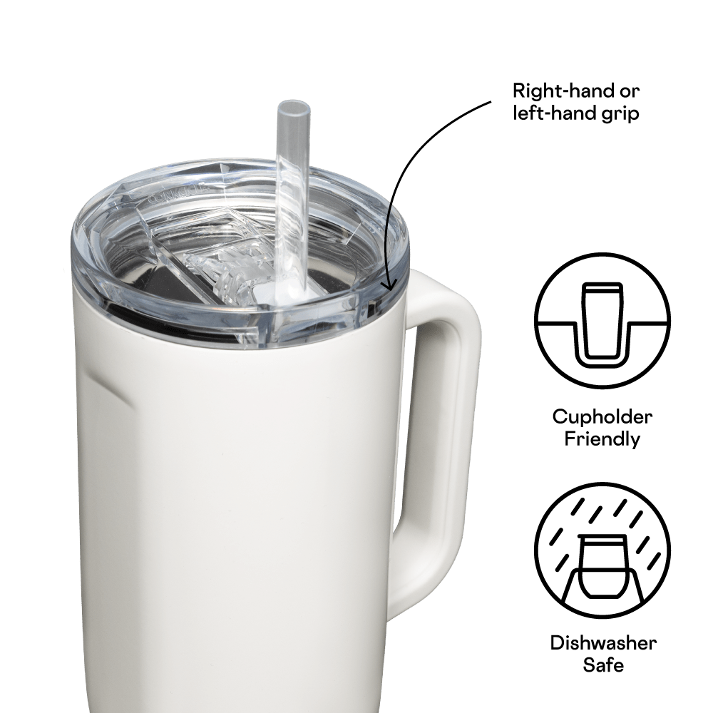 Corkcicle 40oz Cruiser Insulated Tumbler with Handle - Matte Black - Juli's Wearable Art