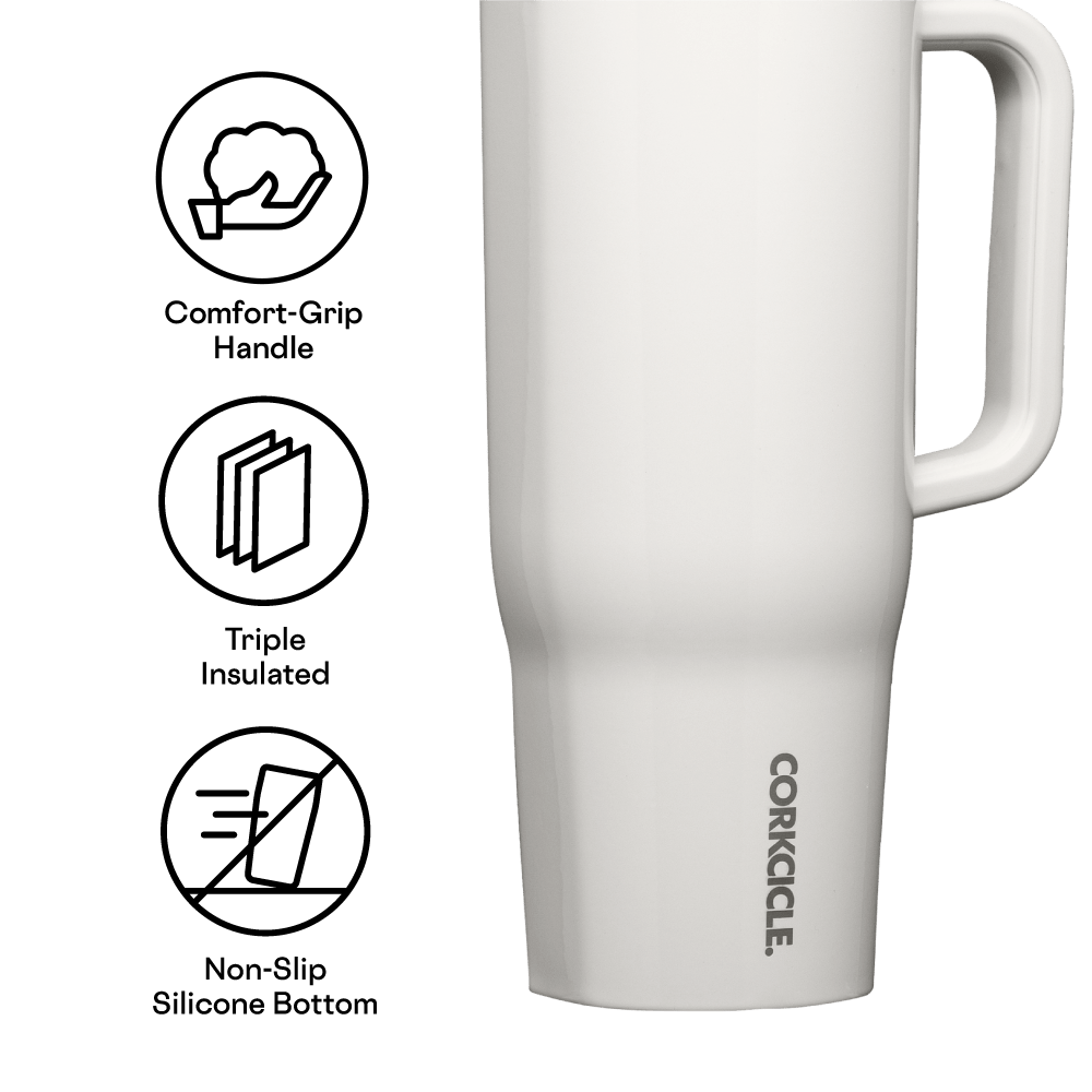 Corkcicle 40oz Cruiser Insulated Tumbler with Handle - Matte Black - Juli's Wearable Art