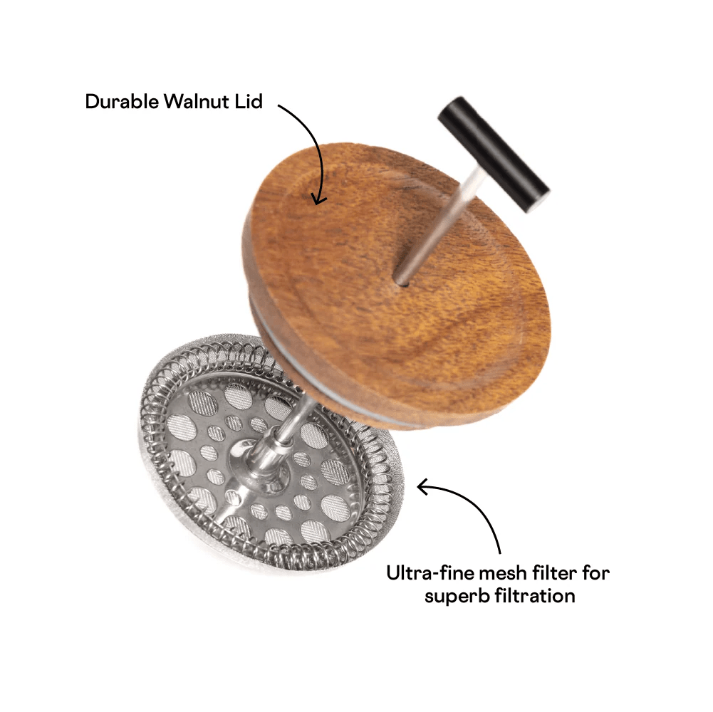 Corkcicle Ceramic French Press – Oat Milk | Durable Heat-Retaining Coffee Brewer