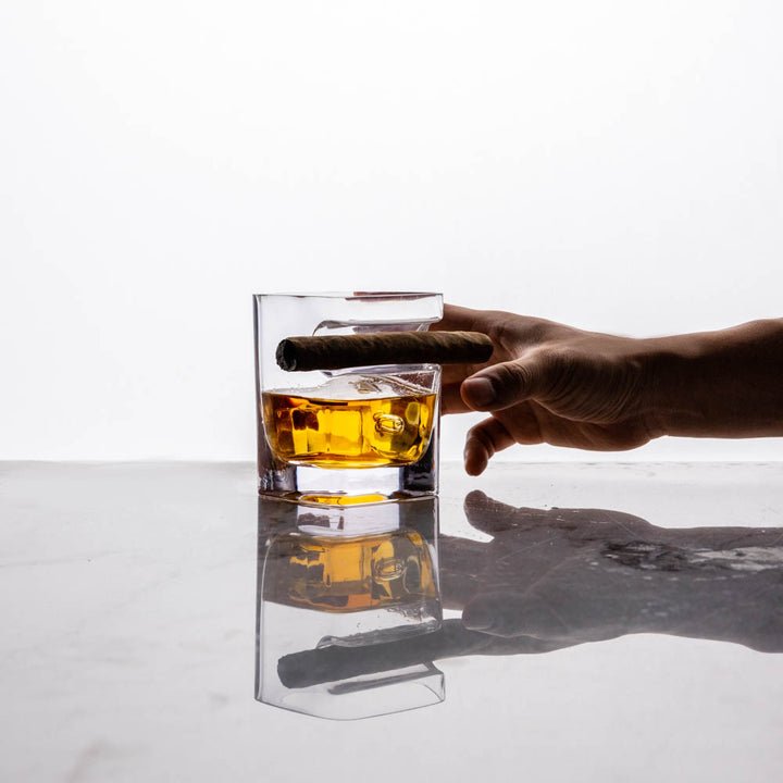 Corkcicle Cigar Glass - Whiskey Glass with Cigar Holder - Juli's Wearable Art