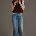 Cozy Faux Fur Hooded Zip-Up Vest | Dark Brown - Juli's Wearable Art