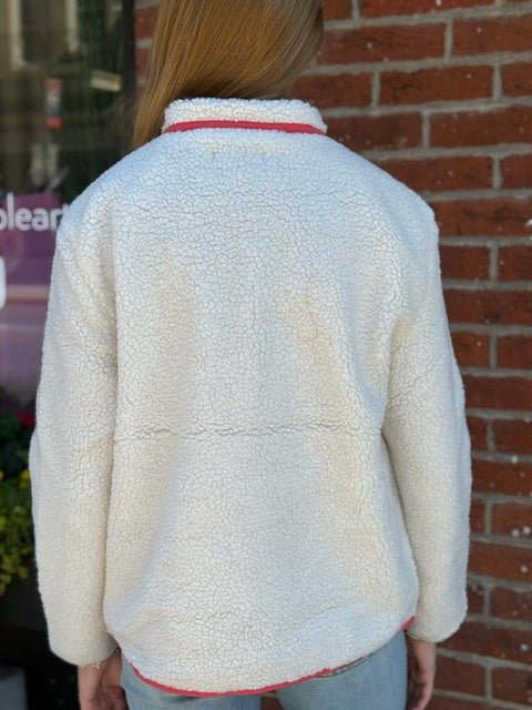 Cozy Sherpa Zip-Up Jacket | Ivory - Juli's Wearable Art