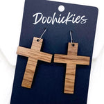 Cross Dangles - Acrylic & Wood Earrings - Juli's Wearable Art