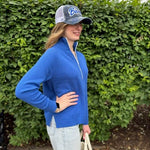 Custom Bedford 1/2 Zip Sweater | Royal Blue - Juli's Wearable Art
