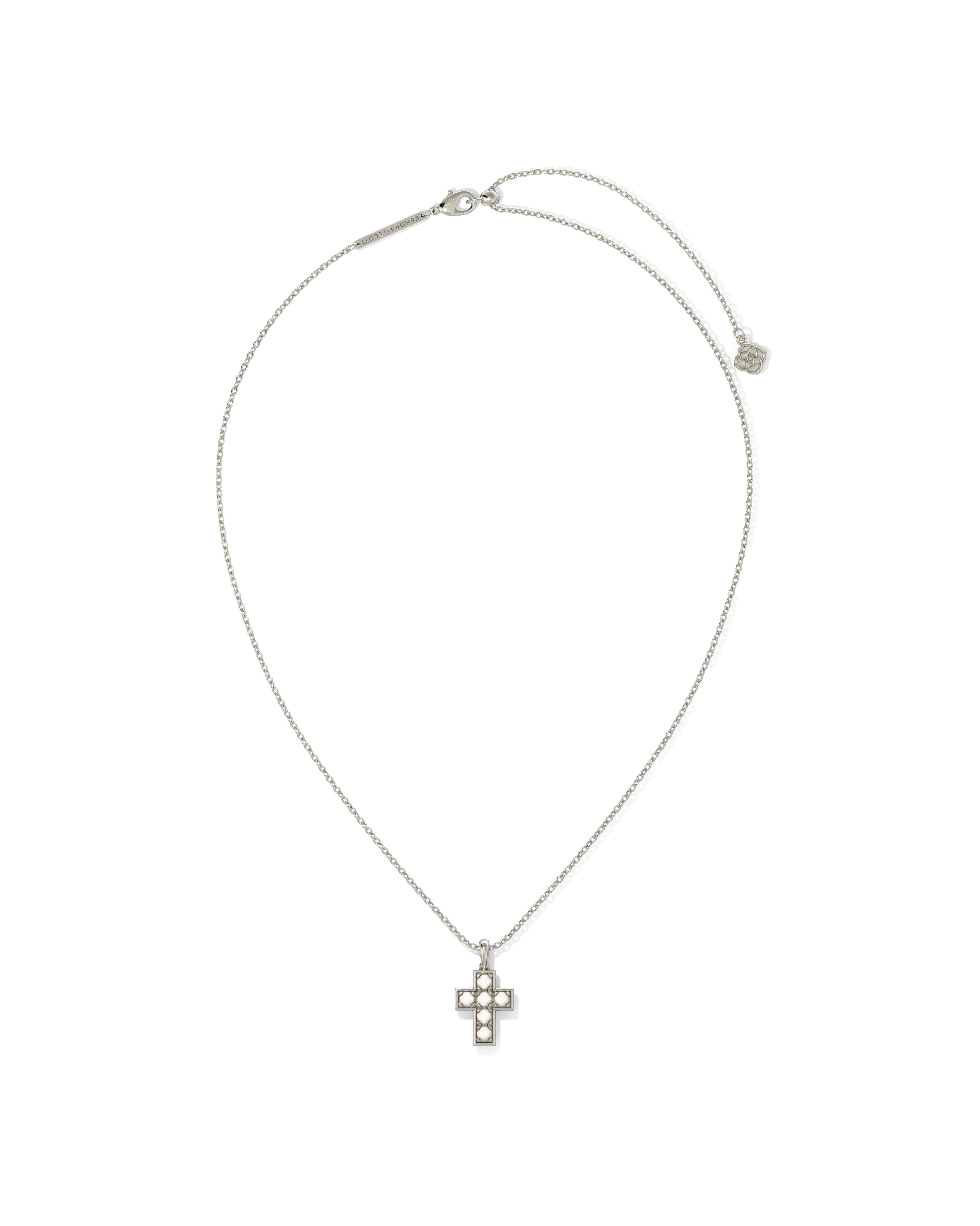 Kendra Scott Pearl Cross Short Pendant Necklace