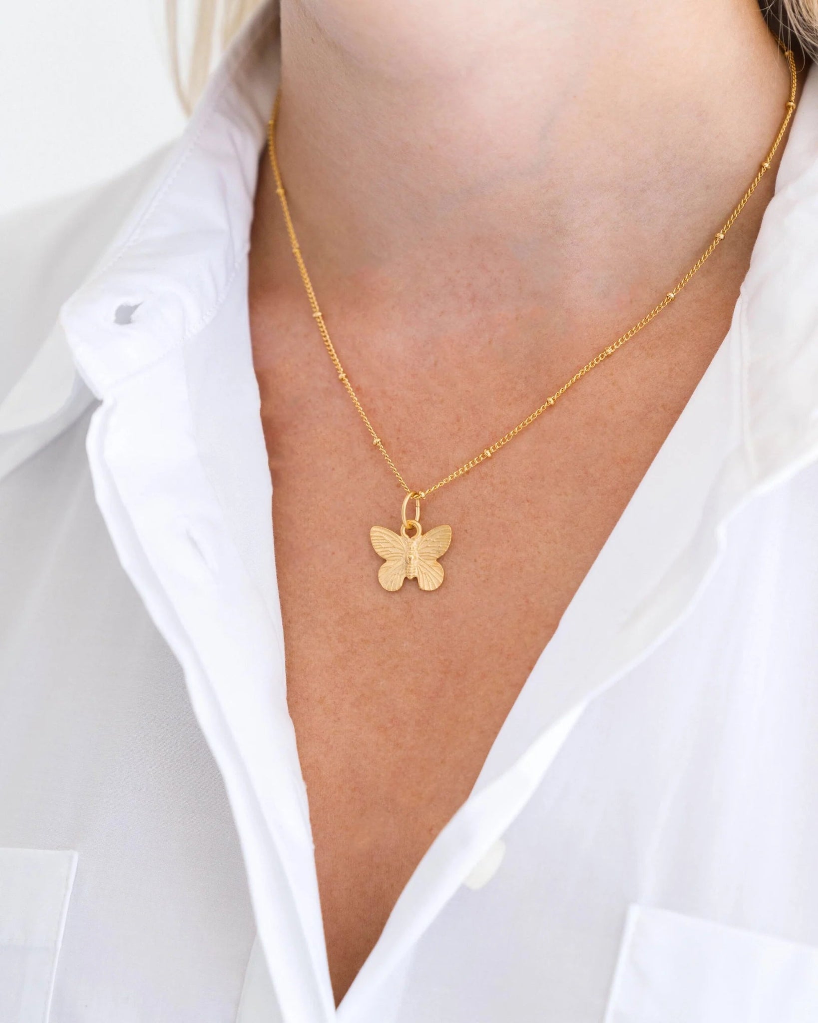 Dainty Butterfly Necklace - Juli's Wearable Art