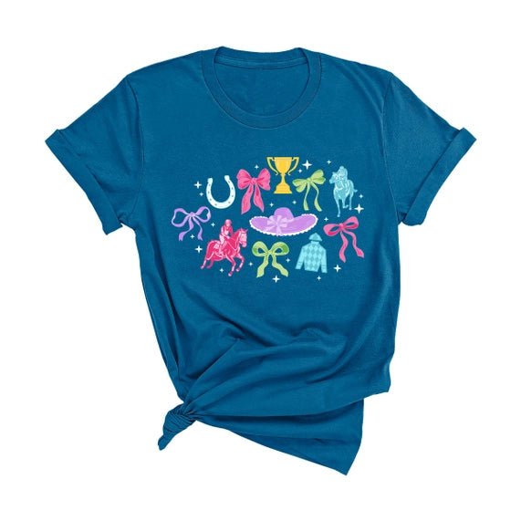 Derby Days Graphic Tee – Deep Teal Bella + Canvas T-Shirt
