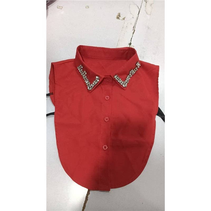 Diamond Studded Detachable Shirt Collars - Juli's Wearable Art