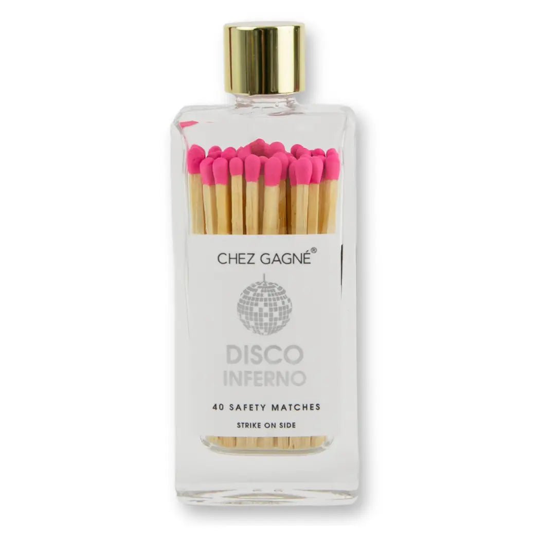 Disco Inferno | Pink Matches in Glass Bottle