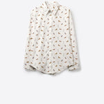 Dog Print Button - Up Blouse - Juli's Wearable Art