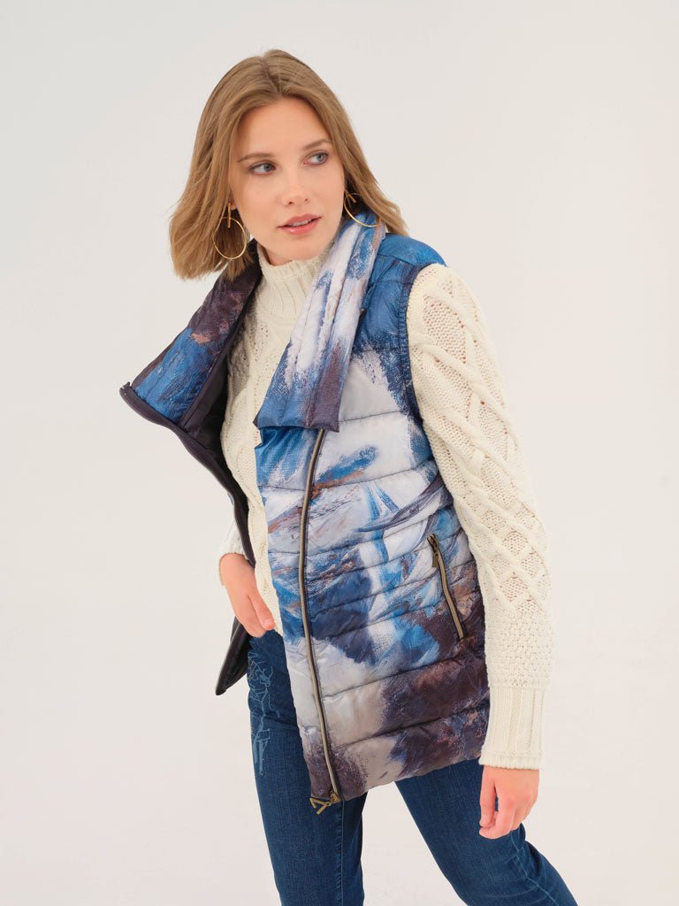 Dolcezza Abstract Detail Puffer Vest - Juli's Wearable Art