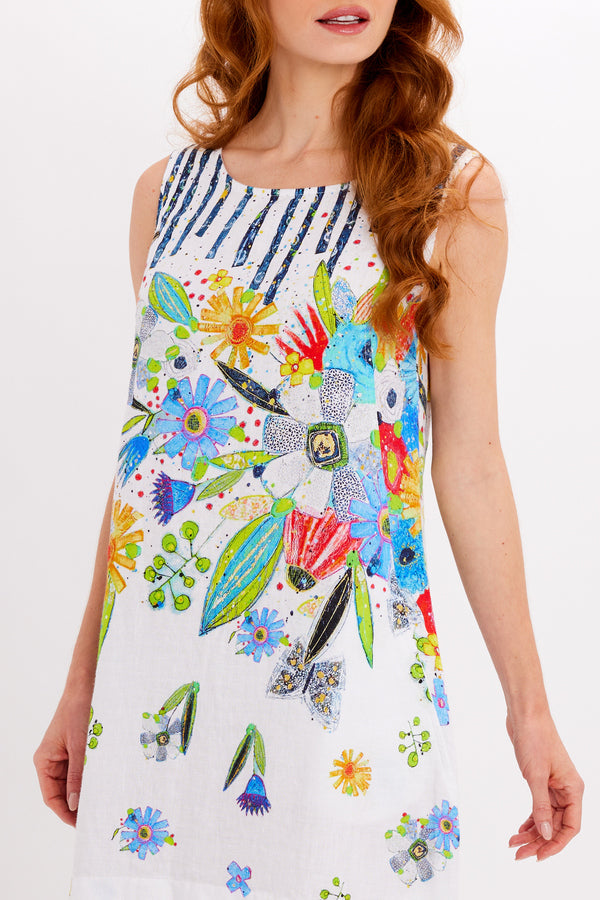 DOLCEZZA Pleated Floral Mini Dress