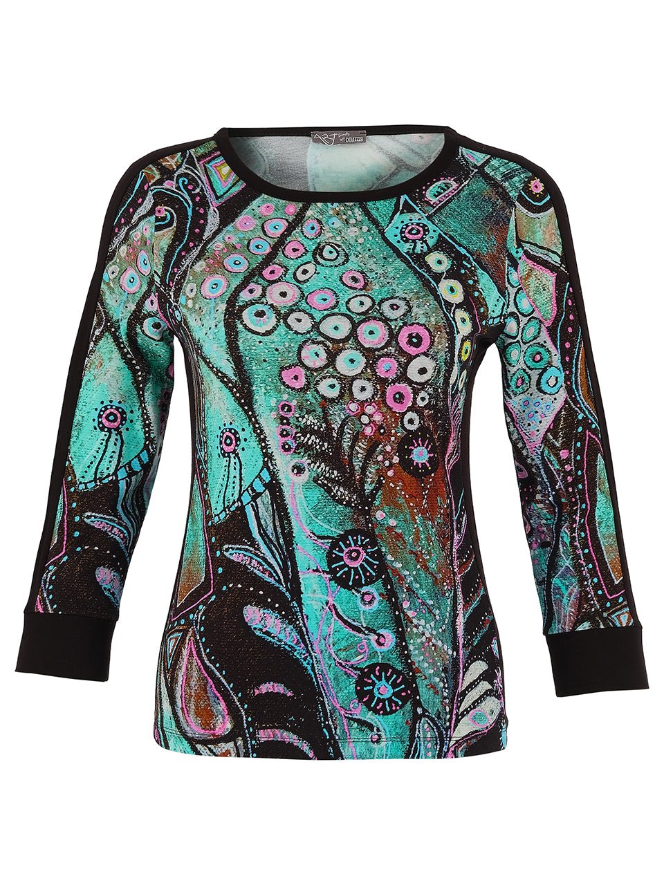 Dolcezza Enchanted Island Pullover Top with Rhinestone Accents - Juli's Wearable Art