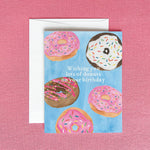 Donut Birthday Greeting Card | Cute Donut Birthday Card - Juli's Wearable Art