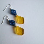 Double Dainty Acrylic Earrings – Bedford County School Colors - Juli's Wearable Art