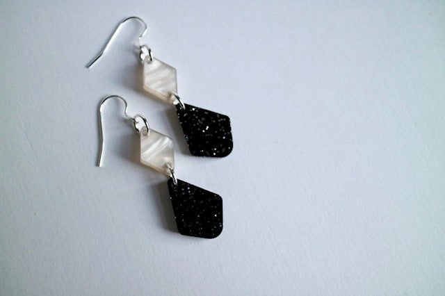 Double Dainty Acrylic Earrings – Bedford County School Colors - Juli's Wearable Art