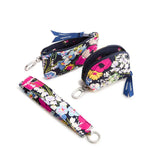 Dual Pouch Wide Wristlet | Premium Cotton | Poppy Fields - Juli's Wearable Art