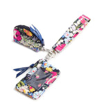 Dual Pouch Wide Wristlet | Premium Cotton | Poppy Fields - Juli's Wearable Art