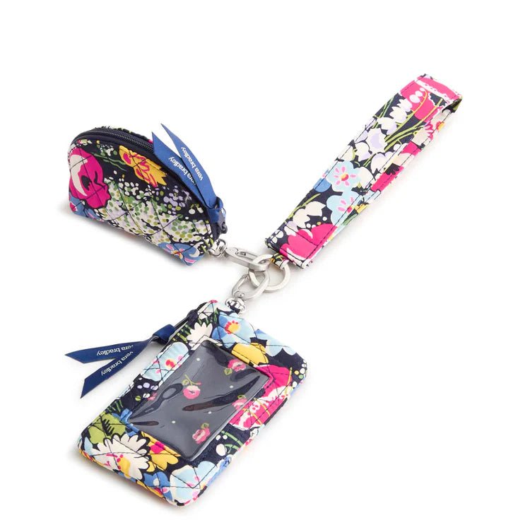 Dual Pouch Wide Wristlet | Premium Cotton | Poppy Fields