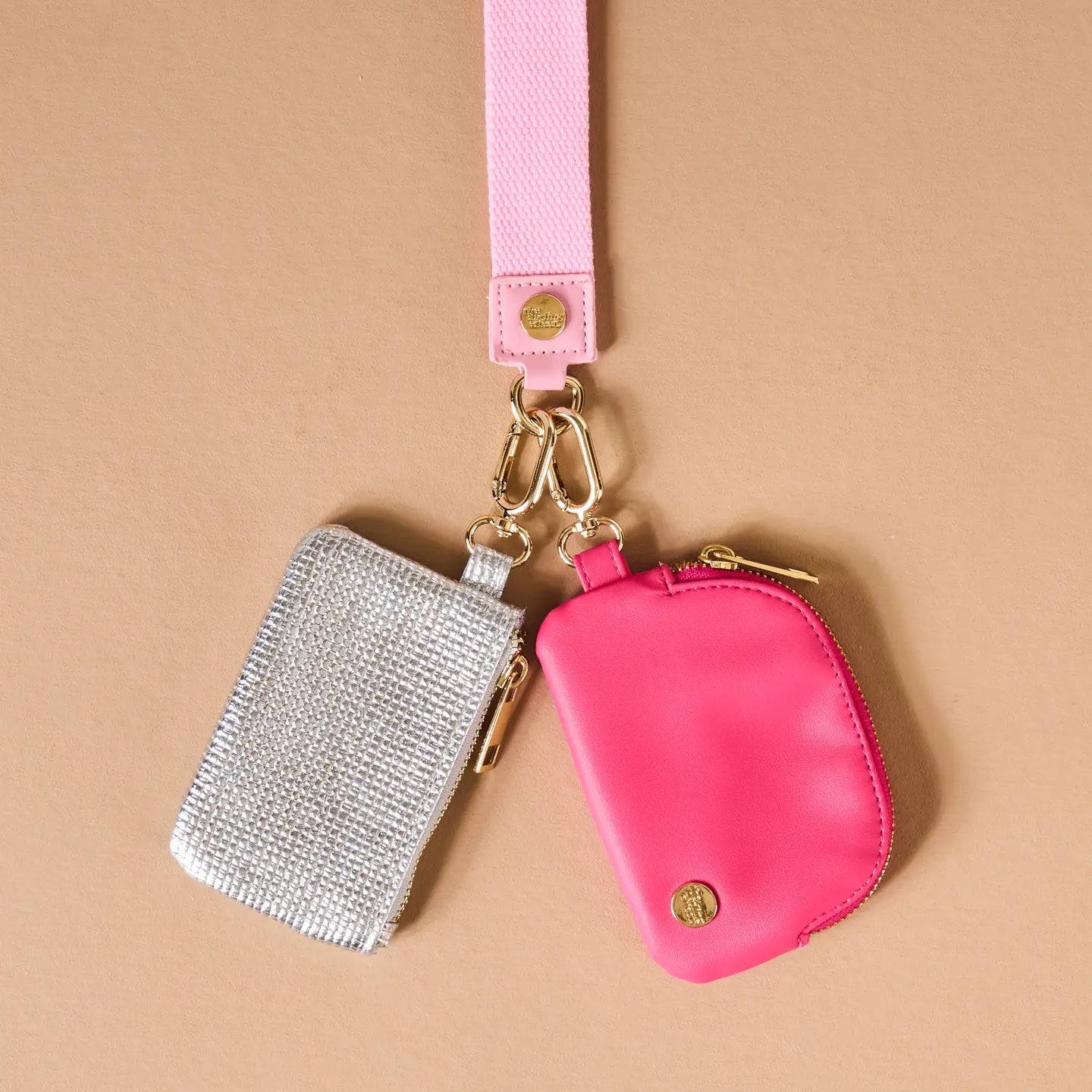 Dynamic Duo Pouch Luxe Wristlet - Kiss & Tell - Juli's Wearable Art