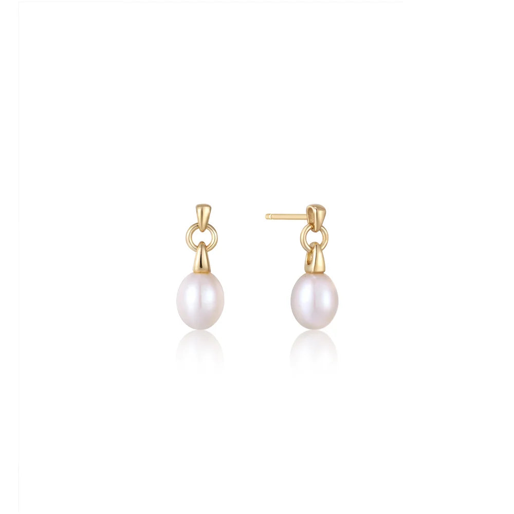 Ania Haie Pearl Drop Stud Earrings